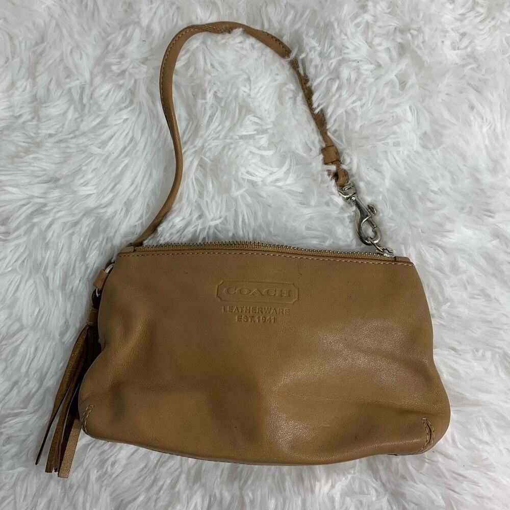 Y2k Coach Tan Wristlet